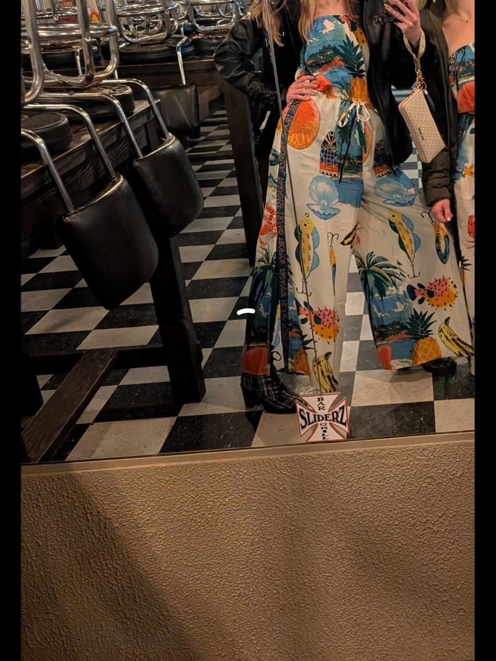 Boho Tropical Print Wide-Leg Jumpsuit - White Multi